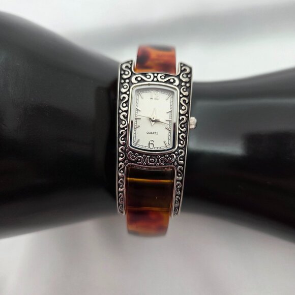 Vintage 1990s Silver Link Bracelet Watch - Classic Quadrant Dial - Picture 2 of 11